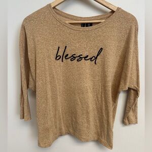 Cynthia Rowley Blessed 3/4 Sleeve Crewneck Top Womens Medium